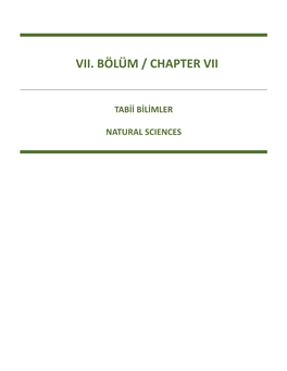 Vii. Bölüm / Chapter Vii