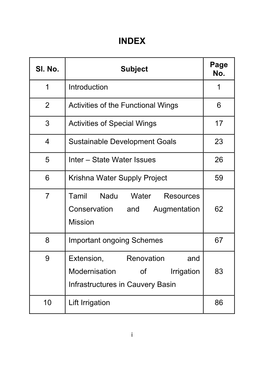 Irrigation 83 Infrastructures in Cauvery Basin