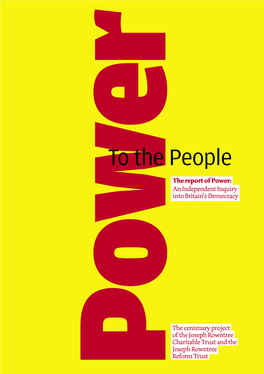 Power to the People Executive Summary and Recommendations