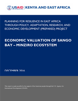 Economic Valuation of Sango Bay – Minziro Ecosystem