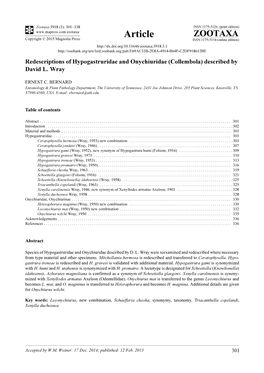 Collembola) Described by David L