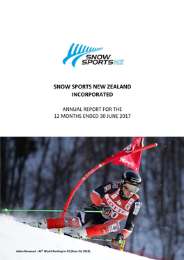 Snow Sports New Zealand Incorporated