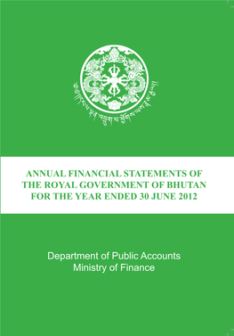 Department of Public Accounts Ministry of Finance