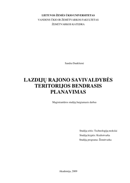 Lazdijų Rajono Savivaldyb S Teritorijos Bendrasis