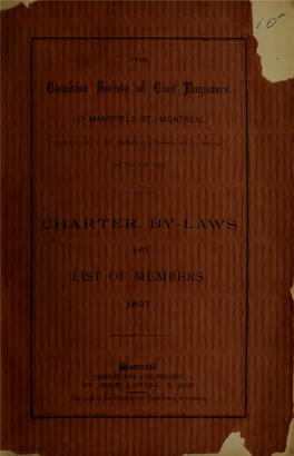 Charter, By-Laws and List of Members