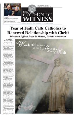Year of Faith Calls Catholics to Renewed Relationship with Christ