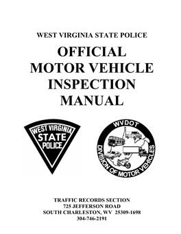 Official Motor Vehicle Inspection Manual