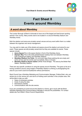 Fact Sheet 8 Events Around Wembley