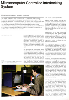 Microcomputer Controlled Interlocking System