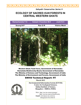 Ecology of Sacred Kan Forests in Central Western Ghats