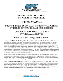 Ufc 74: Respect