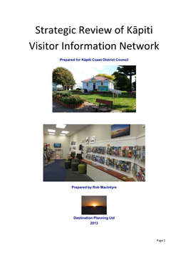 Strategic Review of Kāpiti Visitor Information Network