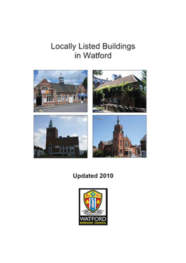 Locally Listed Buildings in Watford