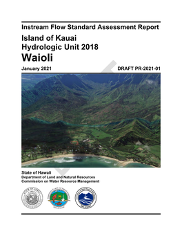 Island of Kauai Hydrologic Unit 2018 Waioli January 2021 DRAFT PR-2021-01