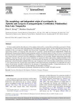 *•#' Sciencedirect DIVERSITY & EVOLUTION ELSEVIER Organisms, Diversity & Evolution • (••••) Ill-Ill