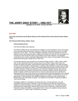 THE JERRY GRAY STORY – 1969-1977 [Updated Jun 15, 2018 – Version JG.010E]