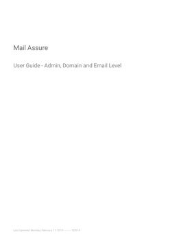 Mail Assure Admin Guide