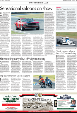 Sensational Saloons on Show Mike Pero Wigram Revival 2013 ❏ Formula Atlantic Cars Racing for Year