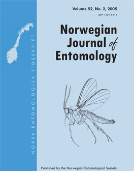 Norwegian Journal of Entomology DSSKRIFT
