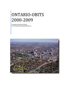 Ontario-Obits 2000-2009