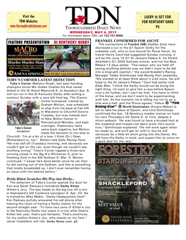 Feature Presentation • Gi Kentucky Derby