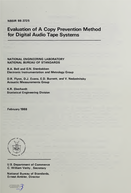 Evaluation of a Copy Prevention Method for Digital Audio Tape Systems