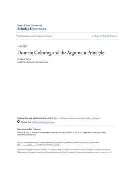 Domain Coloring and the Argument Principle Frank A