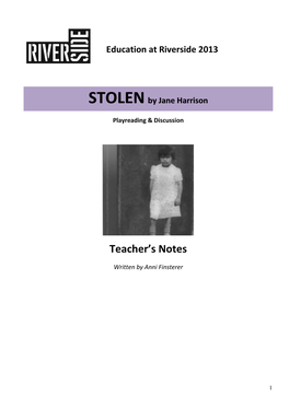 Stolen – Teacher's Notes