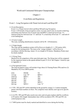 Operational Rules and Regulations – Chapter 2