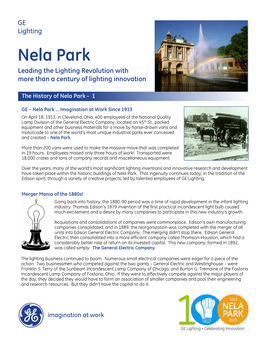 Nela Park Leading the Lighting Revolution with More Than a Century of Lighting Innovation