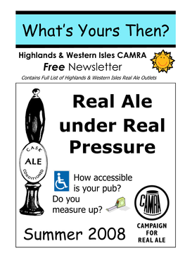 Real Ale Under Real Pressure