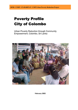 Poverty Profile City of Colombo