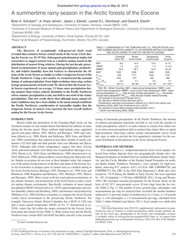 A Summertime Rainy Season in the Arctic Forests of the Eocene