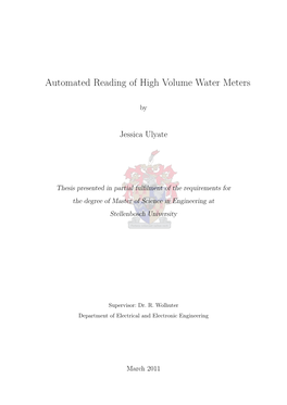 Automated Reading of High Volume Water Meters