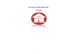 One Stop Centre Directory (15.10.2019)