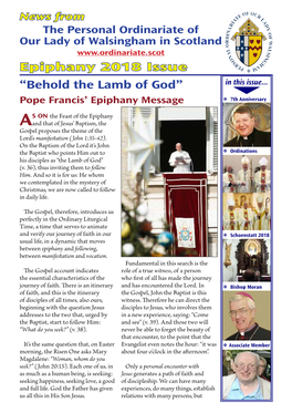 “Behold the Lamb of God” Epiphany 2018 Issue