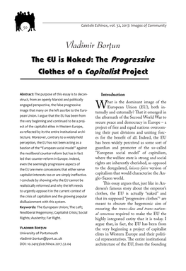 Vladimir Bor]Un the EU Is Naked: the Progressive Clothes of a Capitalist Project