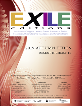 Exile Editions, 144483 Southgate Road 14-GD, Holstein, ON, N0G 2A0, Canada