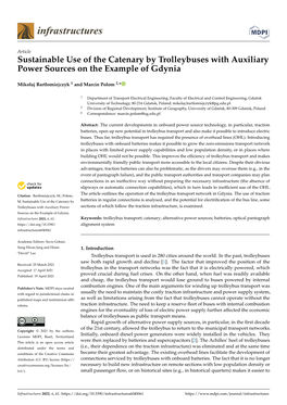 Sustainable Use of the Catenary by Trolleybuses with Auxiliary Power Sources on the Example of Gdynia