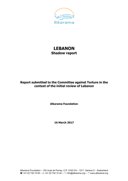 LEBANON Shadow Report