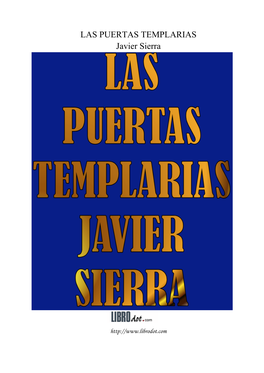 LAS PUERTAS TEMPLARIAS Javier Sierra