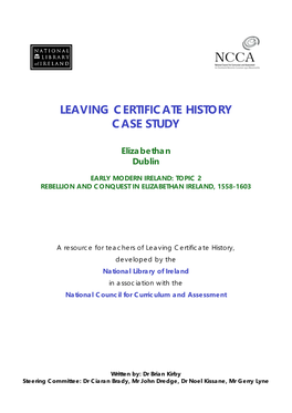 Elizabethan Dublin. NLI Cs2a Elizabethandublin.Pdf