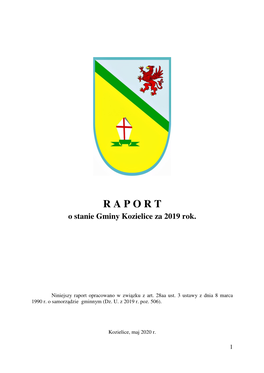 Raport O Stanie Gminy Kozielice Za 2019