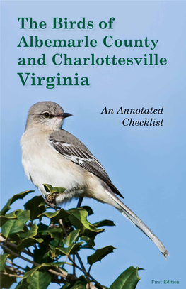 The Birds of Albemarle County and Charlottesville Virginia