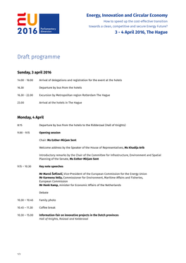 Draft Programme