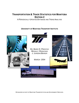 Transportation & Trade Statistics for Manitoba