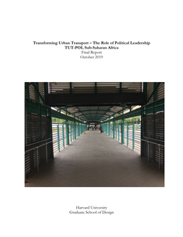 The Role of Political Leadership TUT-POL Sub-Saharan Africa Final Report October 2019