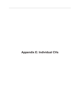 Appendix E: Individual Cvs