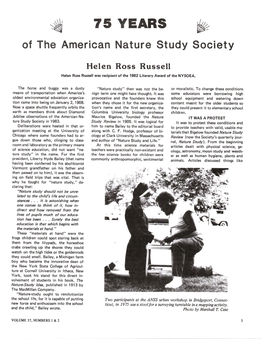 75 Years of the American Nature Study Society