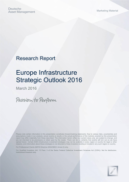 Europe Infrastructure Strategic Outlook 2016